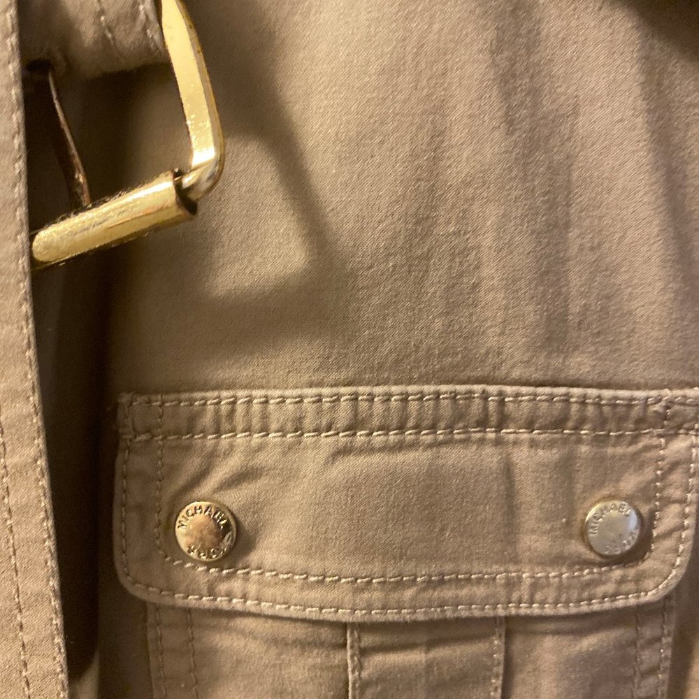 Michael Kors Khaki Dress with Gold